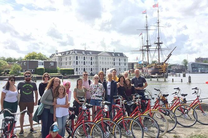 Amsterdam 3 hrs Bike Tour – live guide En/Fr/De/Nl/Sp - Westerkerk Pass-By: A Big Church in a Small Stop