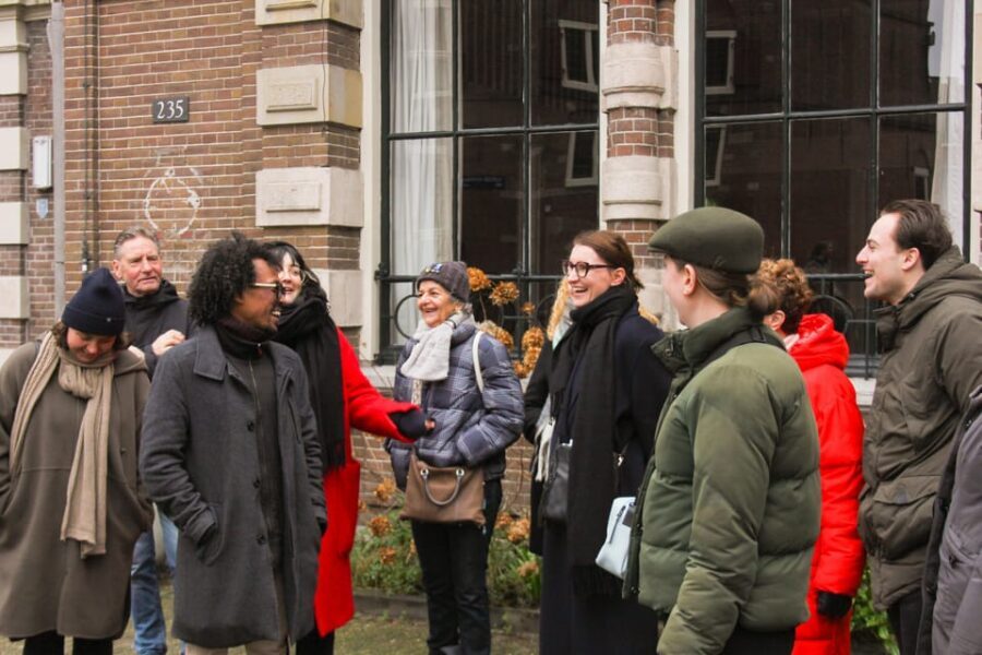 Amsterdam: City walking experience with a local - Spui Square: where the guide brings in modern city life