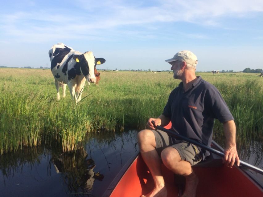 Amsterdam: Dutch Countryside Sunset Canoe Tour - Sunset canoeing in the Dutch polders, with farms and villages in view