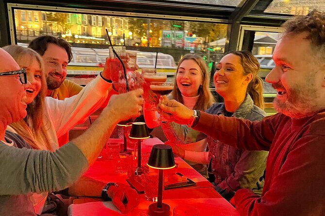 Amsterdam Evening Cocktail Cruise with snacks - The Drink-and-Conversation Social Style