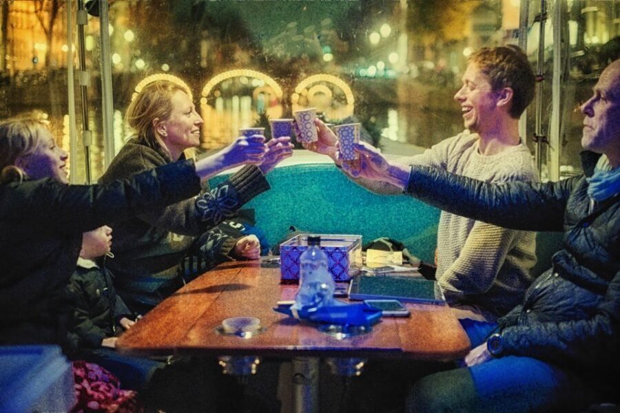 Amsterdam Light Festival Boat Cruise - Your heated private boat setup on Rederij Paping