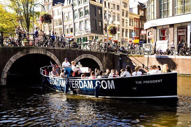 Amsterdam Open Boat Cruise in Old City Centre with Drinks Options - Coffee shops, cheeses, and canal-company culture