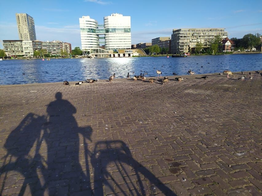 Amsterdam: Rainbow Rural Bike Tour With Local Gay Guide - The ferry ride: skyline views from the water