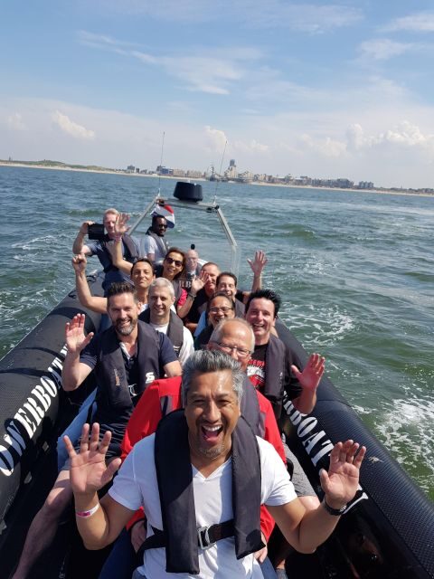 The Hague: Powerboat Tour Scheveningen - Watching the Scheveningen coast go by at speed