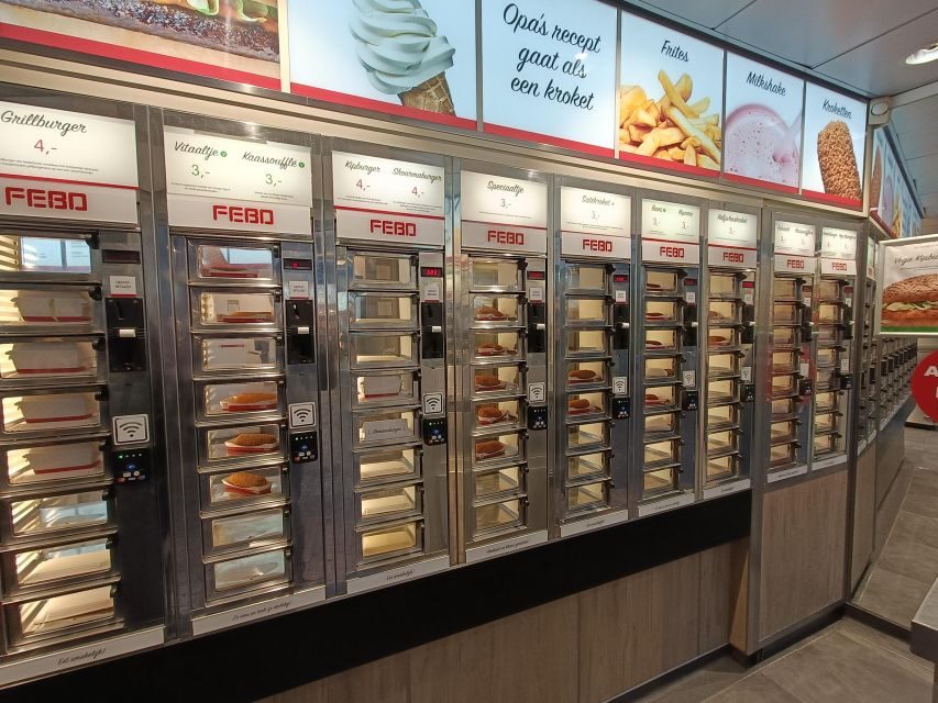 Utrecht - Food Tour: Try out 6 dutch bites - FEBO Utrecht snack wall: picking your kroket-style moment